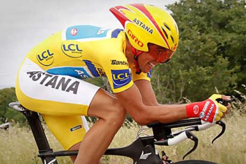 Alberto Contador, the Astana rider, hopes to win the Tour de France for a third time.