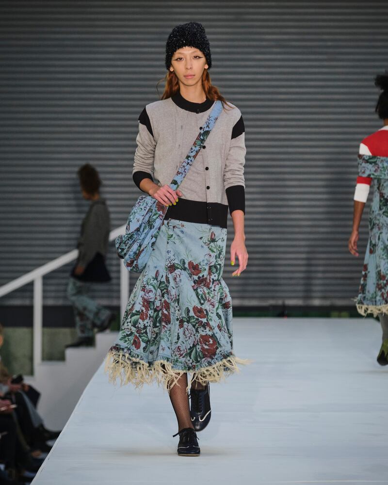A bohemian look from Molly Goddard during London Fashion Week. Photo: Ben Broomfield