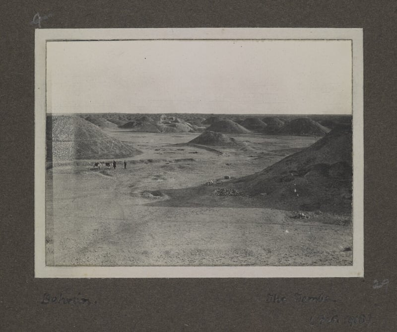 Bahrain's Bronze Age tombs or "tells" photographed in 1918. British Library