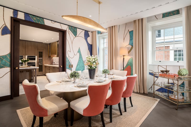 An apartment at No.1 Grosvenor Square in London. The building, just around the corner from the Connaught and Claridge's, is described by the developers as the world's most desirable address.