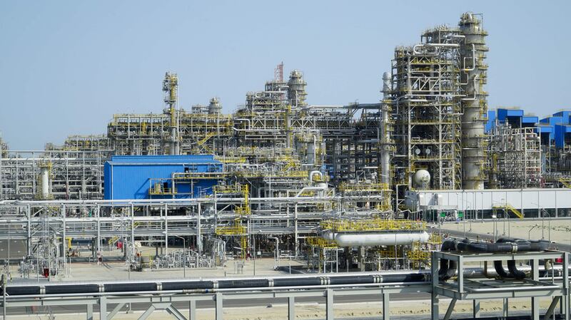 Al Zour refinery in Kuwait. Oil Minister Saad Al Barrak said Kuwait is committed to the Opec+ decisions to reduce production. AFP