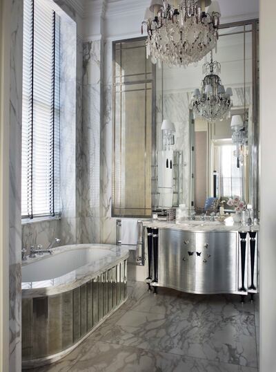 An opulent bathroom forms part of the main bedroom suite. Photo: Beauchamp Estates