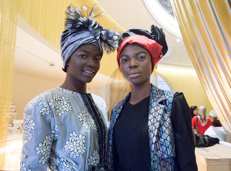 DUBAI, UNITED ARAB EMIRATES -Behind the scene at the second day of Dubai Modest Fashion Show at Emerald Palace Kempinski, Dubai.  Leslie Pableo for The National for Hafsa Lodi's story