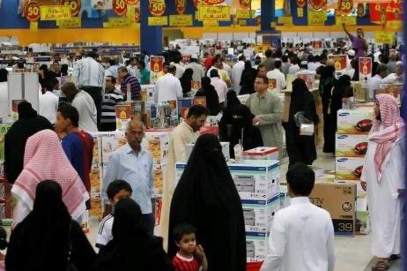 Consumers in Saudi Arabia are in vibrant mood as the country's economy expands at a rapid pace. Fahad Shadeed / Reuters