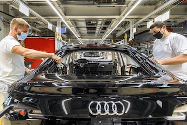 Audi is one of several leading carmakers to reduce vehicle production as a semiconductor shortage bites. Getty