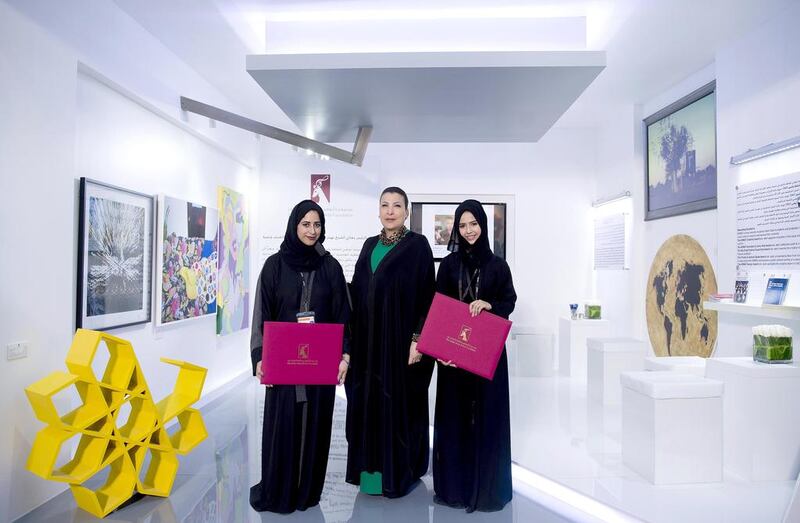 Lamya Al Shamsi and Hanan Al Kaf, winners of ADMAF Design Award. Courtesy ADMAF