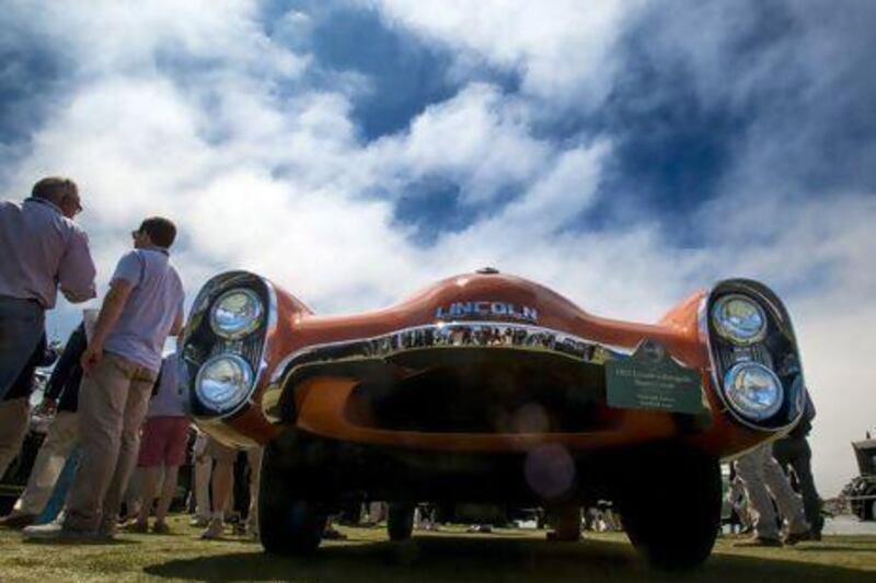 A 1955 Lincoln Indianapolis Boano Coupe at the Concours d' Elegance in Pebble Beach, California. David Paul Morris/Bloomberg