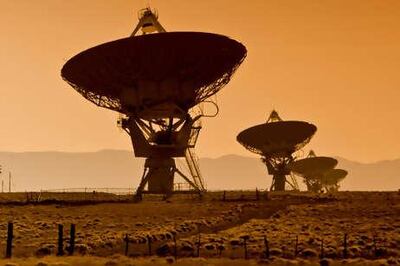 USA, New Mexico, VLA Very Large Array of the National Radio Astronomy Observatory