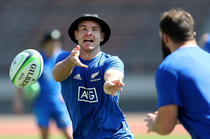 Ryan Crotty of the All Blacks runs through drills during a training session at Kashiwa no Ha Park Stadium  in Kashiwa, Chiba, Japan. Getty Images