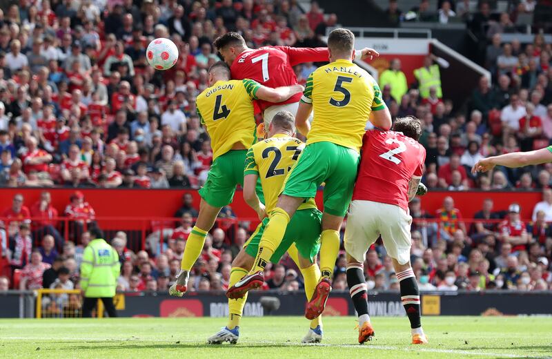 Ronaldo  scores United's second goal. Getty