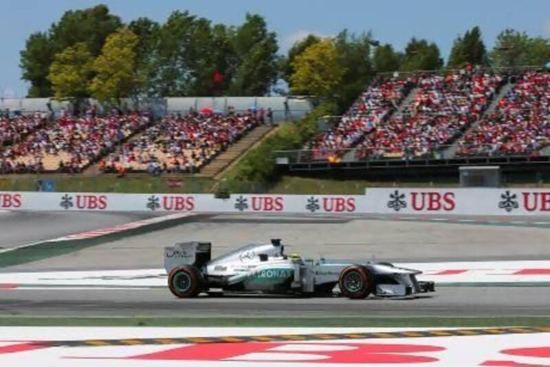 Nico Rosberg was at a loss for words on why he could not find any grip at the Spanish Grand Prix. The German still managed to hold off Paul di Resta's Force India car and finished sixth after starting from pole.