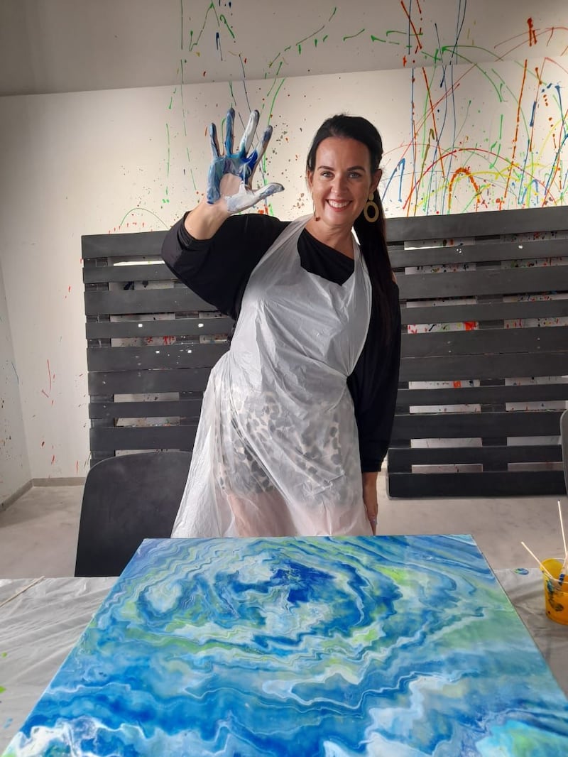 Splatter Rooms in Abu Dhabi offers freewheeling art sessions for children and adults. Photo: Splatter Rooms