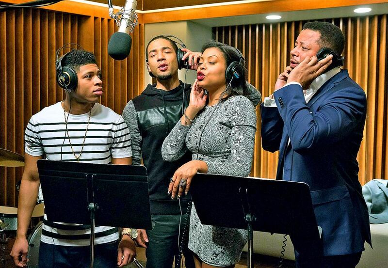 From left, Trai Byers, Jussie Smollett, Taraji Henson, and Terrence Howard in Empire. Michael Lavine / Fox