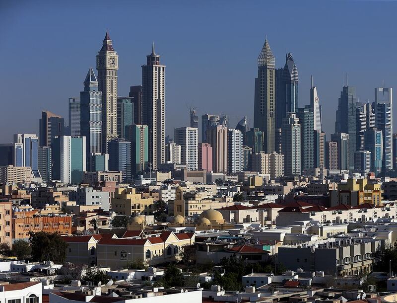 There has been a more rapid cost increase in the UAE than in some of the other cities, says Nuno Gomes, principal at Mercer Middle East. Above, the Dubai skyline. Satish Kumar / The National