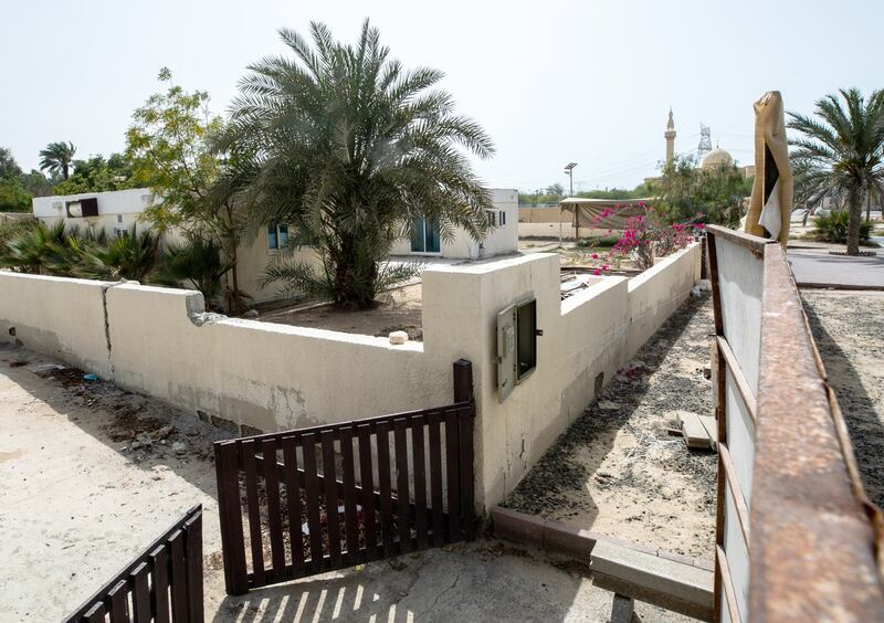 Jebel Ali Village houses being demolished in 2022. Victor Besa / The National