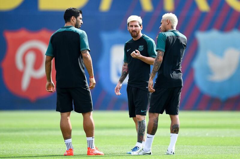 Suarez, Neymar and Messi. David Ramos / Getty Images