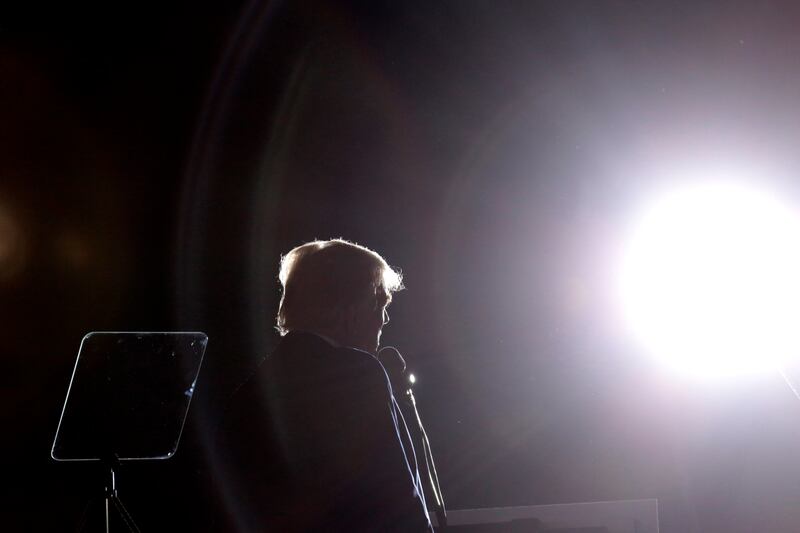 Former US president Donald Trump speaks at a rally in Wilmington, North Carolina, last week. AP Photo