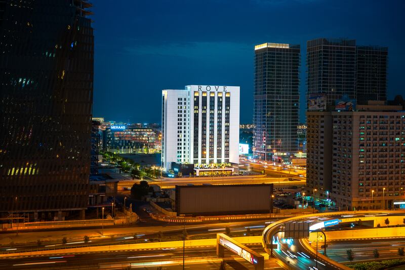 Rove City Walk by night.