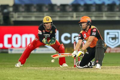 Jonny Bairstow of Sunrisers Hyderabad batting during match 3 of season 13 Dream 11 Indian Premier League (IPL) between Sunrisers Hyderabad and Royal Challengers Bangalore held at the Dubai International Cricket Stadium, Dubai in the United Arab Emirates on the 21st September 2020.  Photo by: Saikat Das  / Sportzpics for BCCI