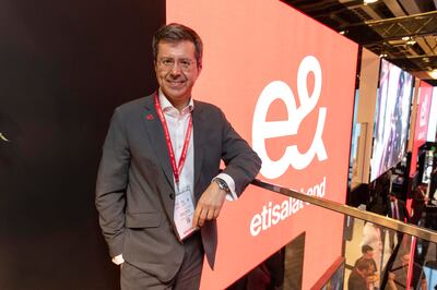 Mikhail Gerchuk, chief executive of e& international, at the company's pavilion during Gitex Global in Dubai. Antonie Robertson / The National