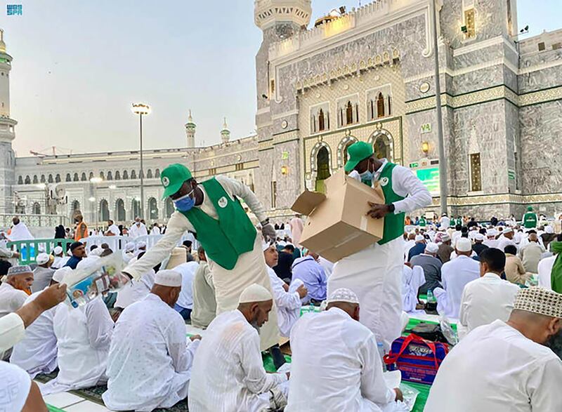 Hadiyah, the charitable association, aims to distribute 1.2 million meals this year at the Grand Mosque in Makkah and the Prophet’s Holy Mosque. SPA