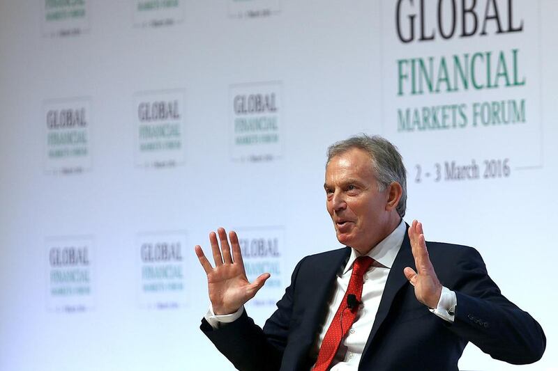 Former British prime minister Tony Blair meanwhile warned that a Brexit would cause Scotland to leave the United Kingdom. Ravindranath K / The National