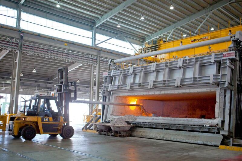 The smelters in the UAE are new and employ the latest technology that allows them to consume less energy. Photo courtesy Mubadala