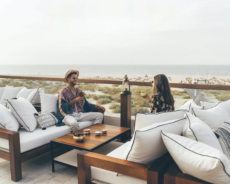 Bohemian beach lounge Shala recently opened within Park Hyatt Abu Dhabi. Courtesy of Shala