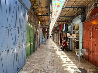 Most businesses have decided to stay shut in Jerusalem's Christian Quarter. Thomas Helm / The National