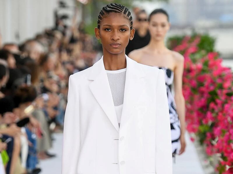 Loose-fitting suits at the Michael Kors spring/summer 2024 show, New York Fashion Week. All photos: Michael Kors
