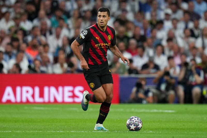 Rodri - 8. Superb display from the Spaniard. Ran the midfield and won the ball back on the edge of the Madrid area to start the move for De Bruyne's equaliser. Getty 