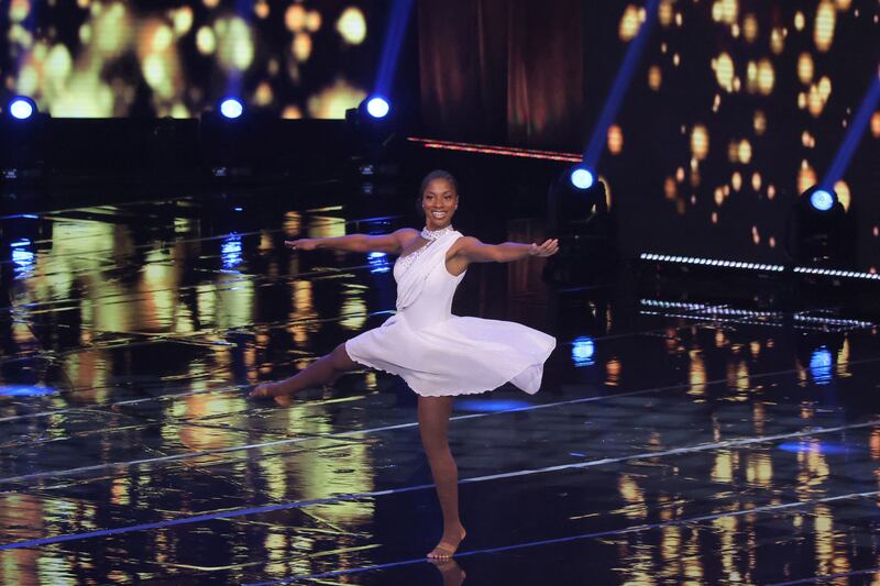 Miss Massachusetts Elizabeth Pierre performs during the talent section. Reuters