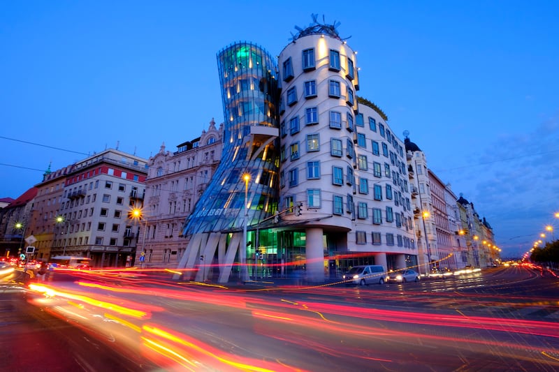 The Dancing House, also called 'Fred and Ginger', by architects Vlado Milunic and Frank Gehry, in Prague, Czech Republic. All Photos: Alamy Stock Photo