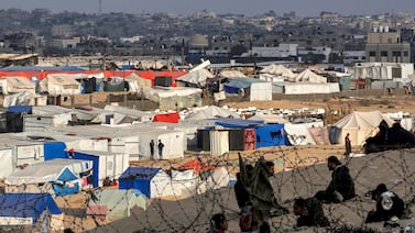 A camp housing displaced Palestinians in Rafah, in southern Gaza. AFP