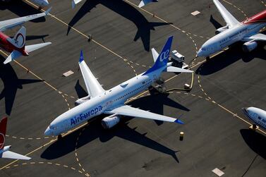 Boeing 737 MAX aircraft is seen grounded at a storage area at Boeing Field in Seattle, Washington. Reuters. 