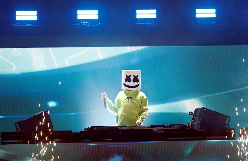 DJ Marshmello performs during the iHeartRadio Music Festival at T-Mobile Arena in Las Vegas, Nevada, U.S. September 21, 2019. REUTERS/Steve Marcus
