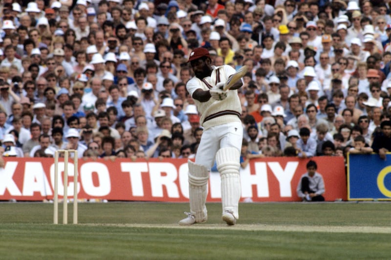 West Indies' Viv Richards cuts the ball away during his record-breaking innings of 189 not out  (Photo by S&G/PA Images via Getty Images)