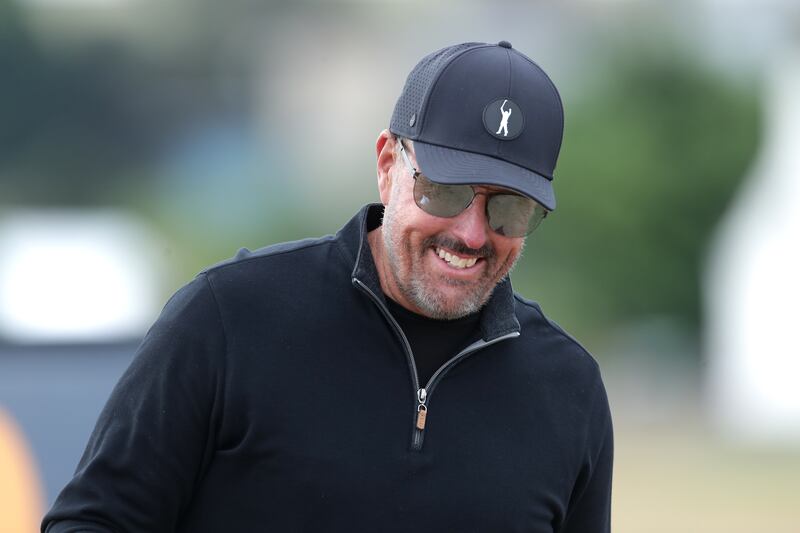 Phil Mickelson during day one of The Open at St Andrews last year. PA