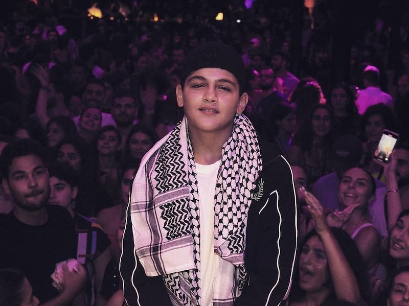 Gaza rapper MC Abdul, 15, moved to the US to pursue a career in music. Photo: @mca.rap / Instagram