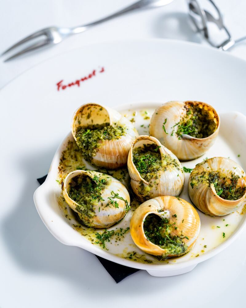 Escargots de Bourgogne a l'ail from Fouquet's.