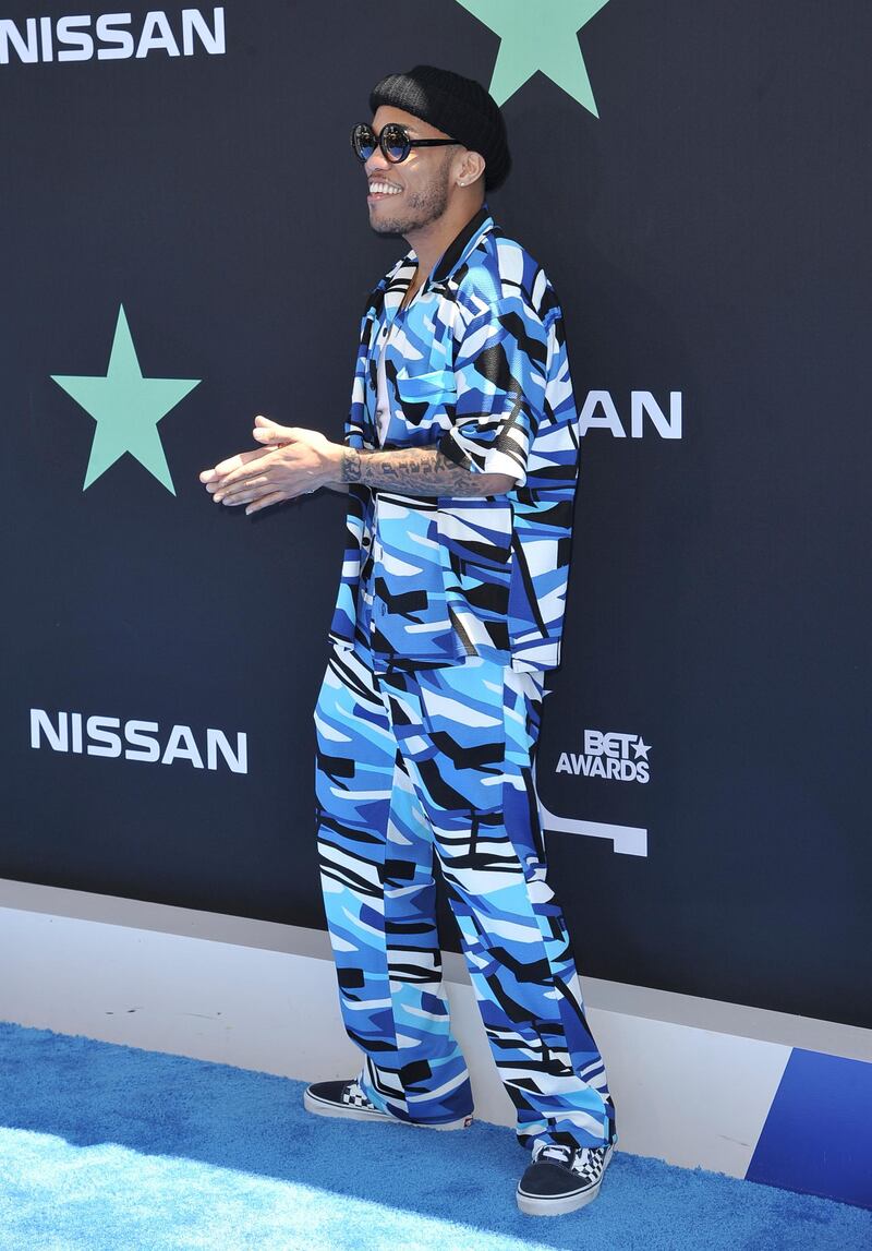 Anderson .Paak arrives at the BET Awards on June 23, 2019, in Los Angeles. AP