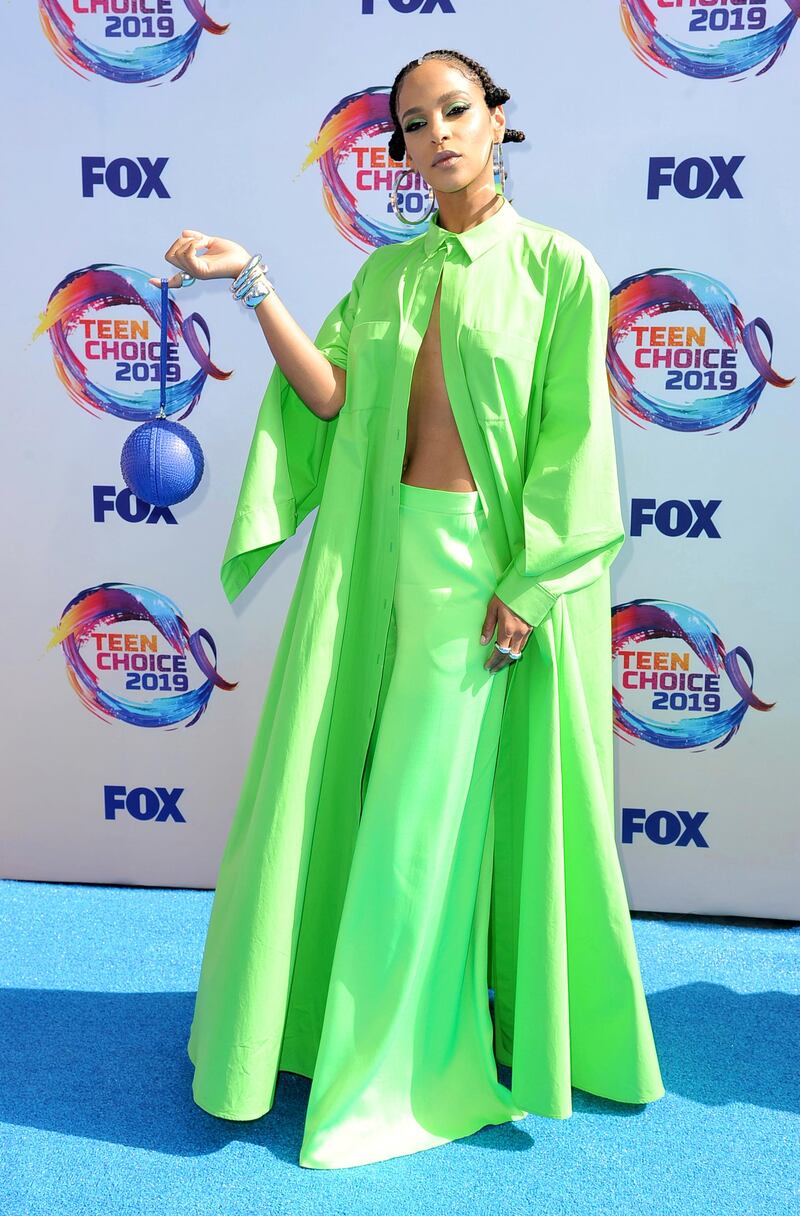 Megalyn Echikunwoke attends the 2019 Teen Choice Awards in California on August 11, 2019. AP