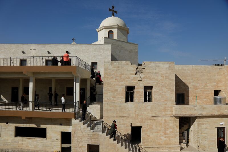 The outside of the reconstructed monastery.