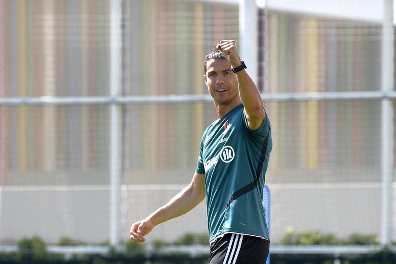 TURIN, ITALY - MAY 25: Juventus player Cristiano Ronaldo during a training session at JTC on May 25, 2020 in Turin, Italy. (Photo by Daniele Badolato - Juventus FC/Juventus FC via Getty Images)