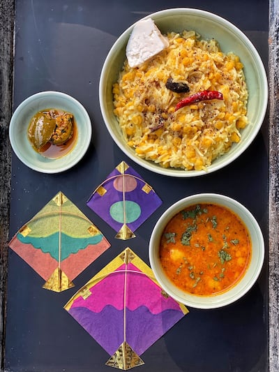 Channa dal khichdi is popular during the Indian harvest festive of Makar Sankranti. Photo: Kishi Arora