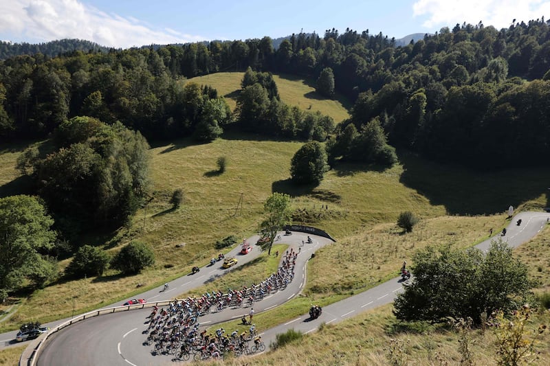 The peloton during Stage 8 of the Tour de France -  from Cazeres-sur-Garonne and Loudenvielle - on Saturday, September 5. AFP
