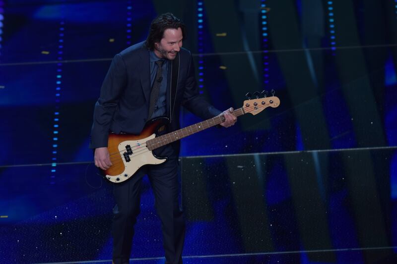 Actor Keanu Reeves was the bassist of the rock band Dogstar in the 1990s. Getty Images