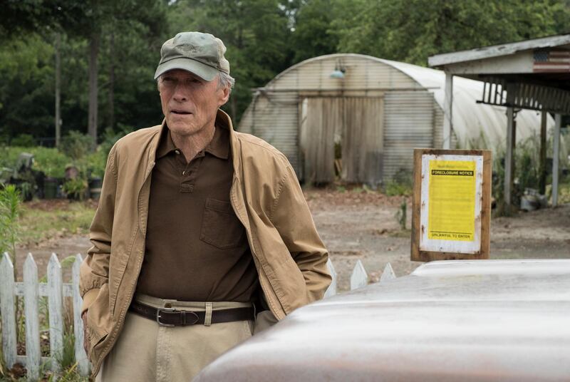 Editorial use only. No book cover usage.
Mandatory Credit: Photo by Warner Bros/Kobal/REX/Shutterstock (10045590e)
Clint Eastwood as Earl Stone
'The Mule' Film - 2018
A 90-year-old horticulturist and Korean War veteran is caught transporting $3 million worth of cocaine through Illinois for a Mexican drug cartel.