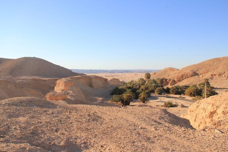 Wadi Hasa area, in Jordan. Tools found on the edges of these ancient river channels are evidence of water sources that have since dried out. Photo: Dr Mohammed Alqudah, Yarmouk University