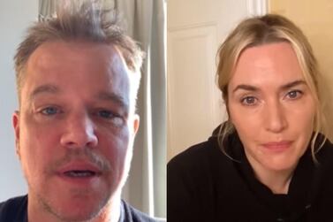 Matt Damon and Kate Winslet, stars of 2011 film 'Contagion', send a message during the Covid-19 outbreak. YouTube